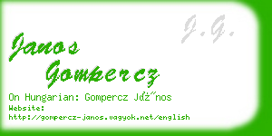 janos gompercz business card